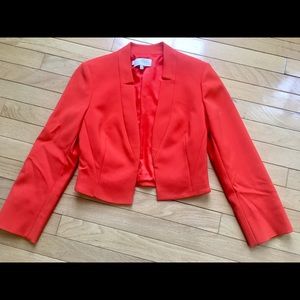 Hobbs Tangerine Orange Cropped Blazer Size 4